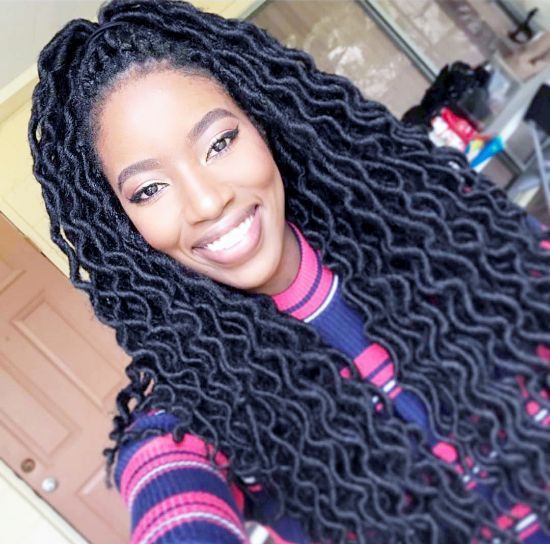 Goddess Faux Locs Hairstyles