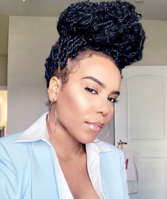 Faux Locs Updo