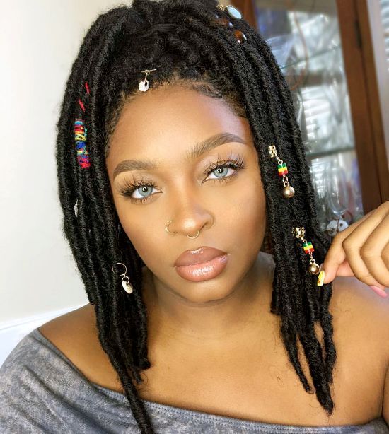 Faux Locs Ponytail