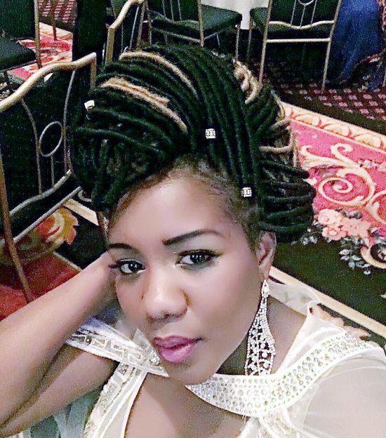 Faux Locks Updo for Black Wedding