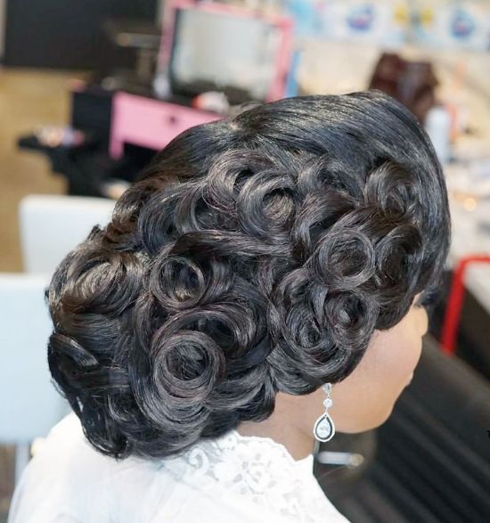 Pin Curl Updo