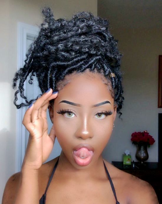 Faux Locs Bun