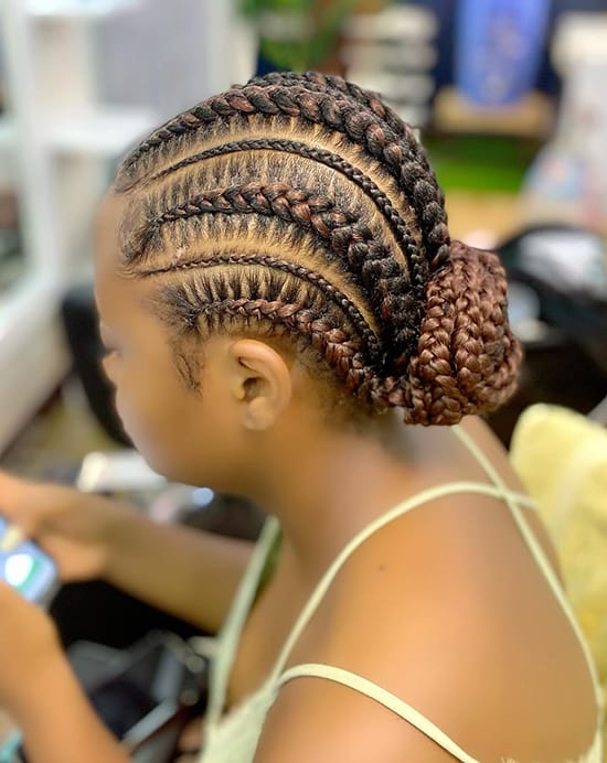 Buns and Braids with Cornrows