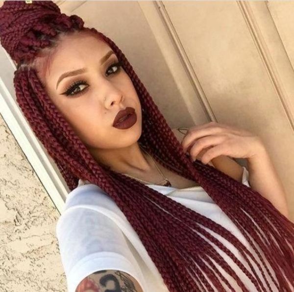 Box Braids Updo