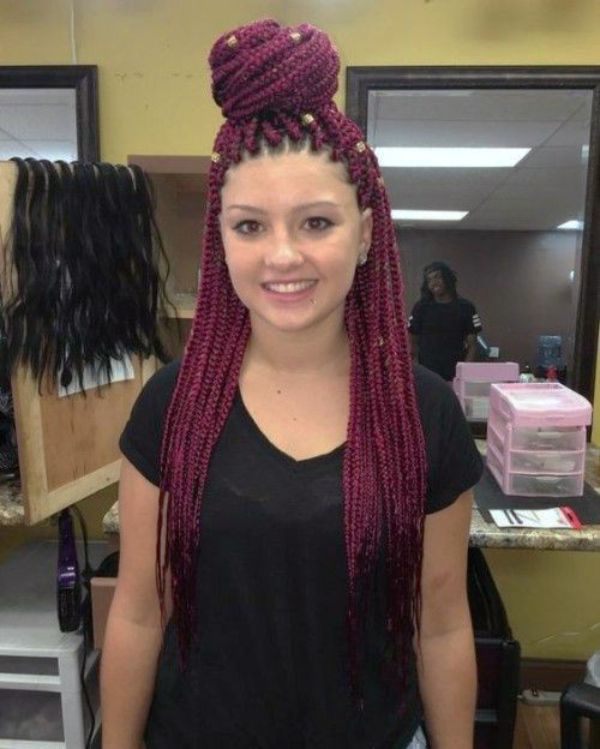 Box Braids Updo