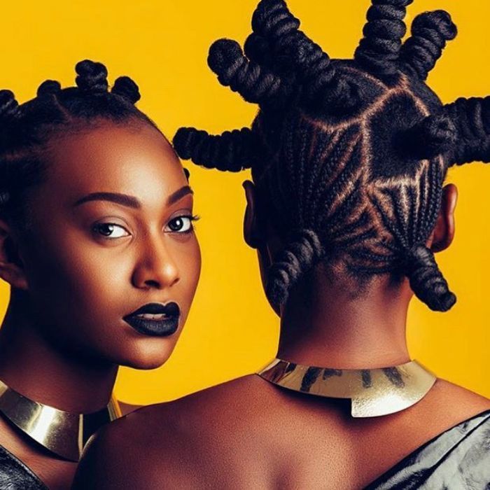 Braided Bantu Knots with Polygon Shape