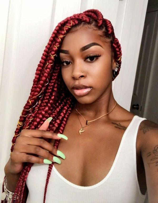 Criss-Cross Box Braids Hairstyles