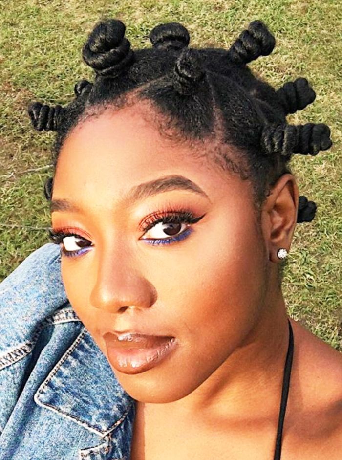 Bantu Knots Hairstyles for African American Black Women