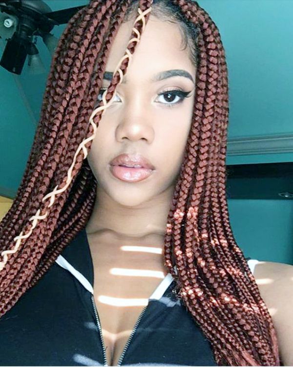 Box Braids with Criss-Cross