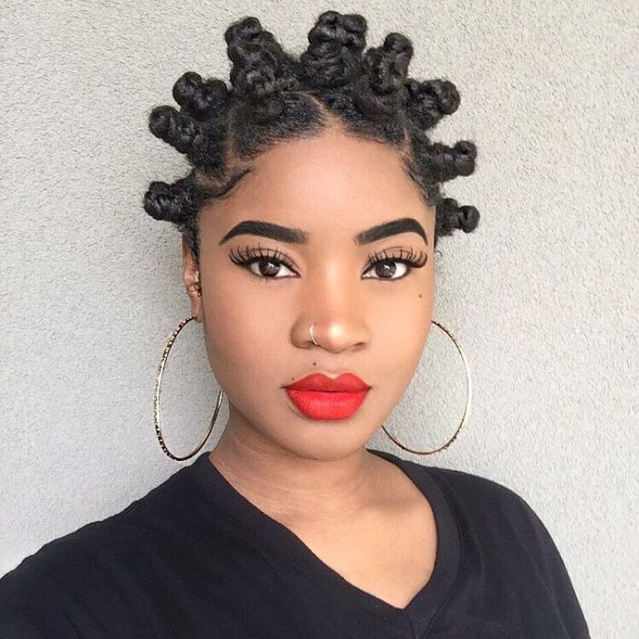 Bantu Knots Hairstyles for African American Black Women