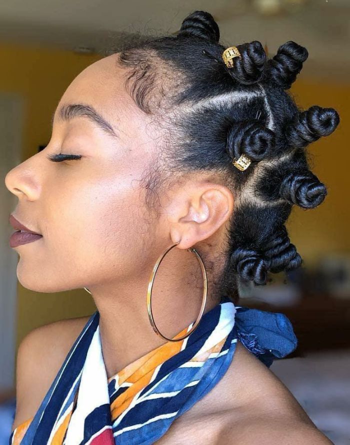 Bantu Knots Hairstyles for African American Black Women