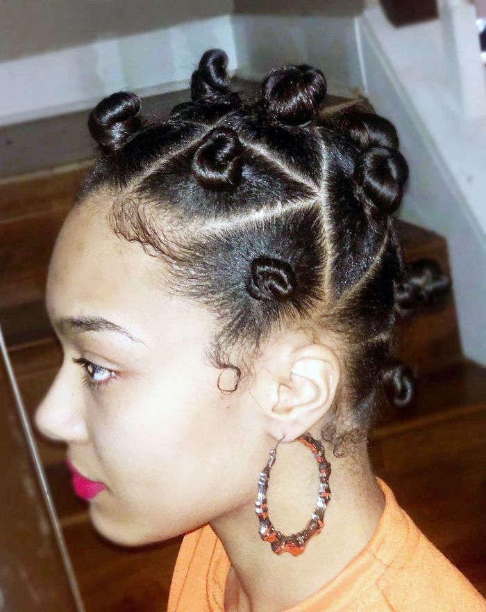 Bantu Knots Hairstyles for African American Black Women