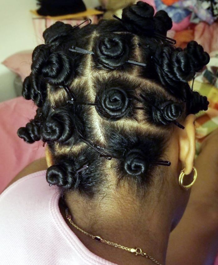 Bantu Knots with Coils