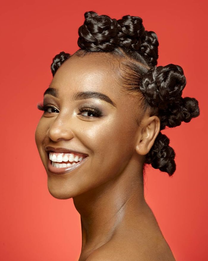 Bantu Knots Hairstyles for African American Black Women