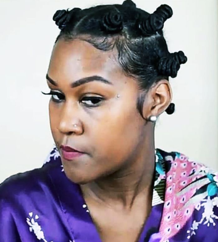 Bantu Knots Hairstyles for African American Black Women