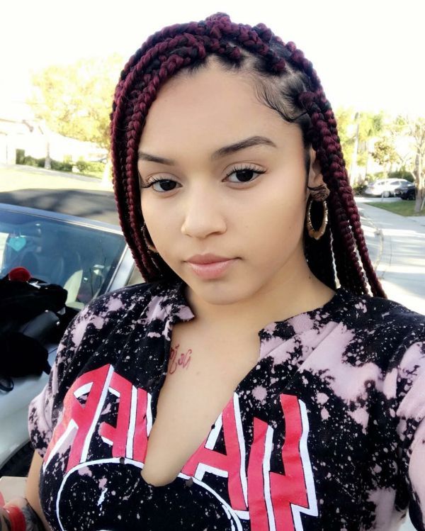 Reddish Medium Box Braids