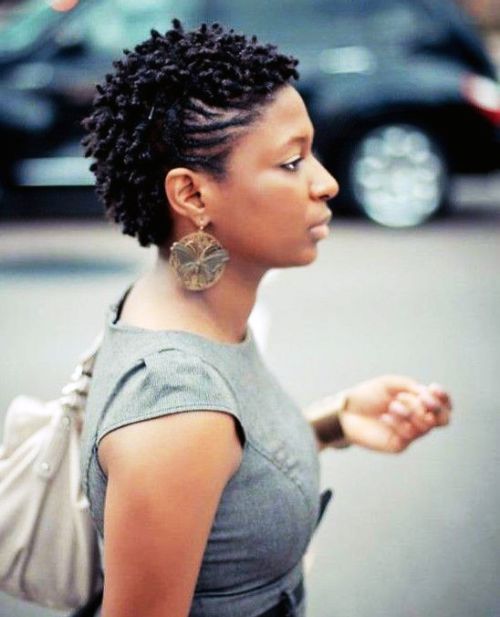 Shot Hairstyles with Side Braids