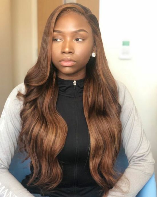 Blonde Highlighted Sewing Hairstyle