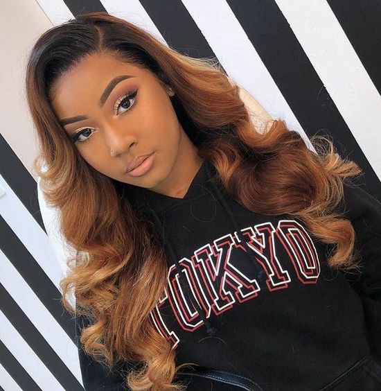 Blonde Highlighted Sewing Hairstyle