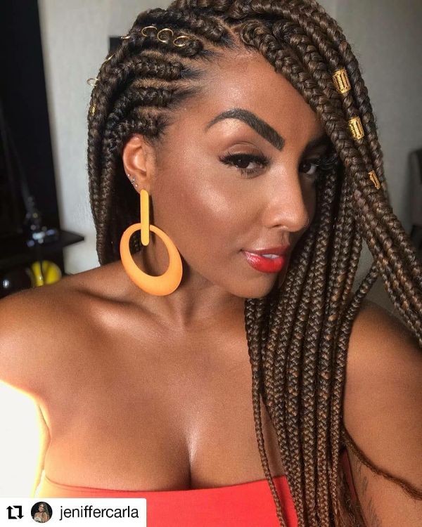 Box Braids with Beads