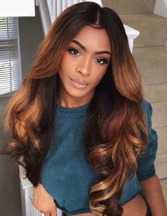 Blonde Highlighted Sewing Hairstyle