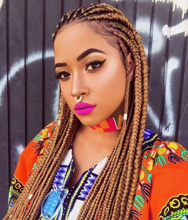 Blonde Medium Box Braids