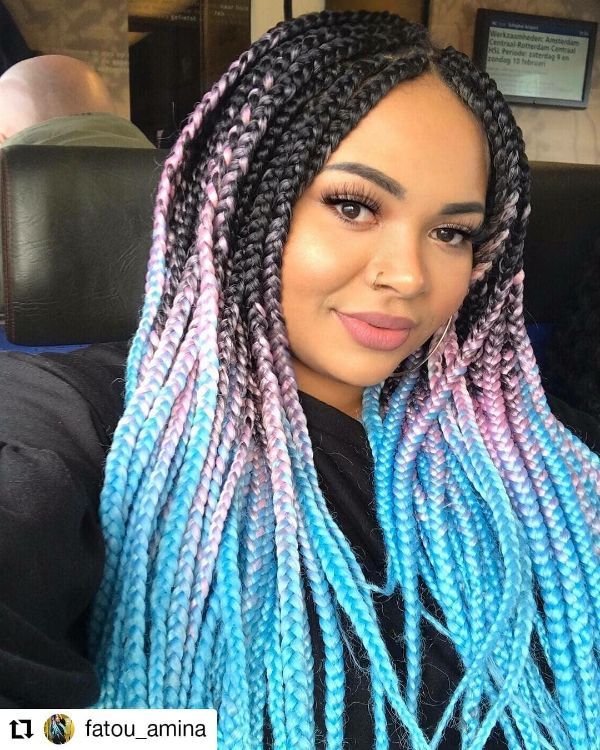 Medium Box braids