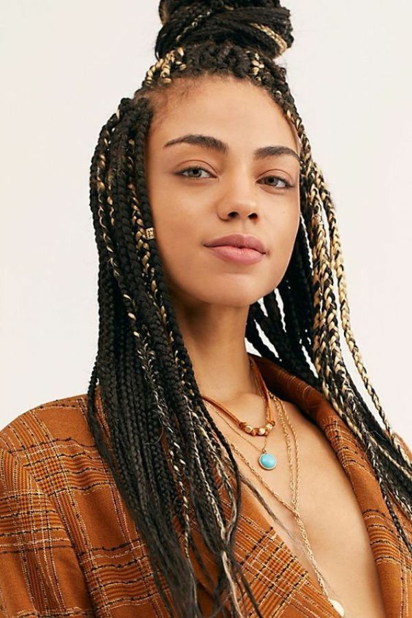 Box Braids Topknot