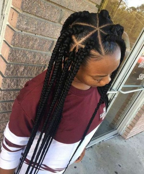 Triangular Box braids