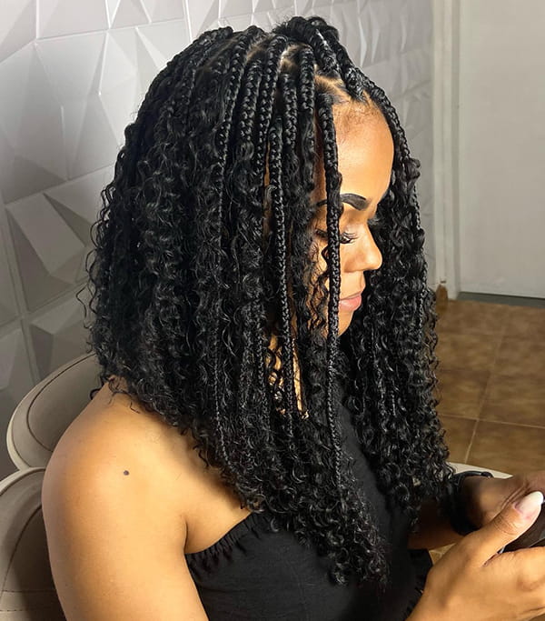 Medium Goddess, Boho or Bohemian Braids