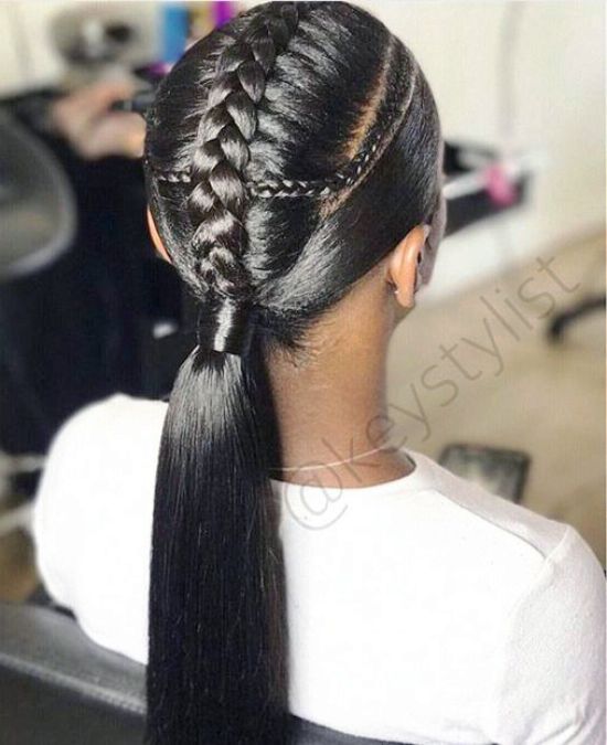 French-Braided-Ponytail