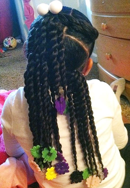 Braided Long Hairstyles for Black Kids