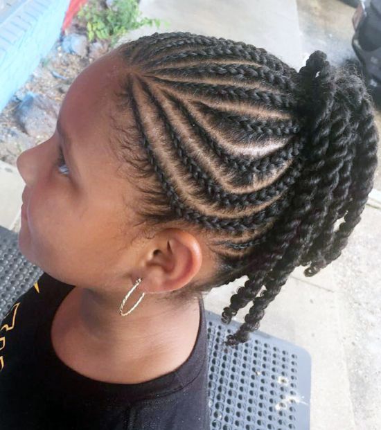 Side Cornrows Braids