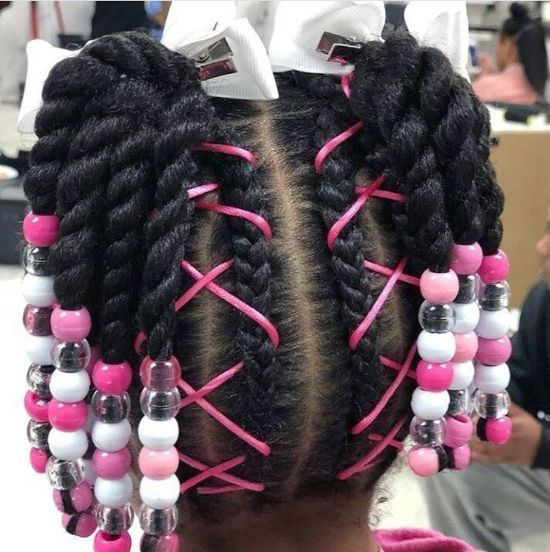 Braids with Colorful Beads