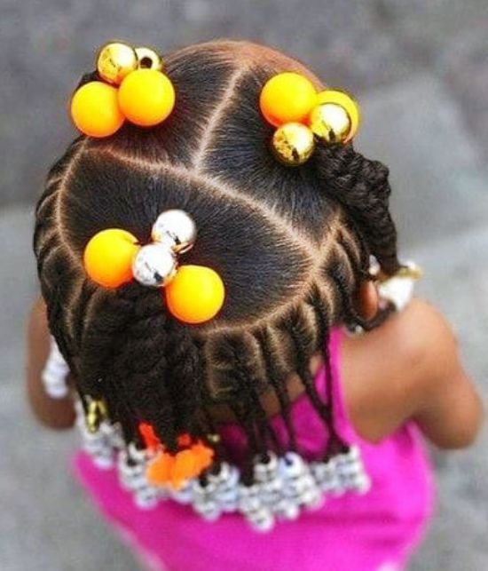 Braids with Colorful Beads