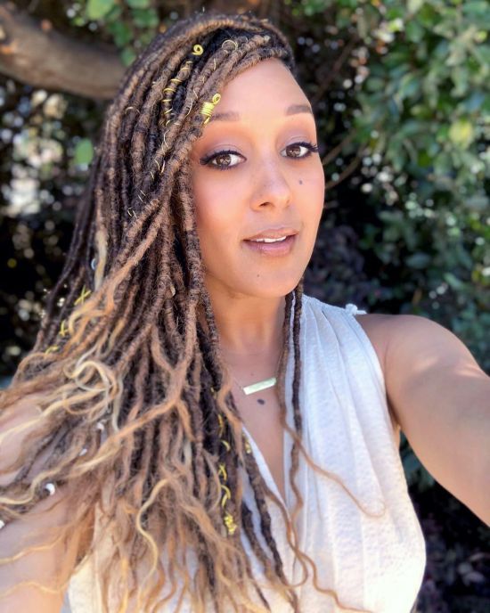 Tamera Mowry with Faux Locks