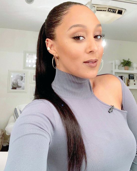 Tamera Mowry with Ponytail Hairstyle