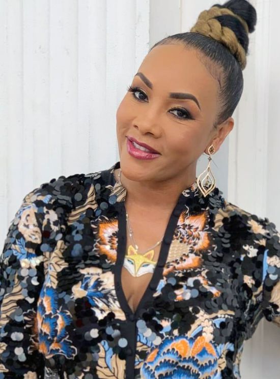 Vivica A. Fox with Blonde Updo