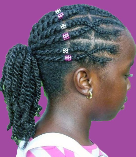 Braids, Ponytail and Beads