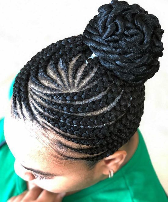 Faux Bun with Braids