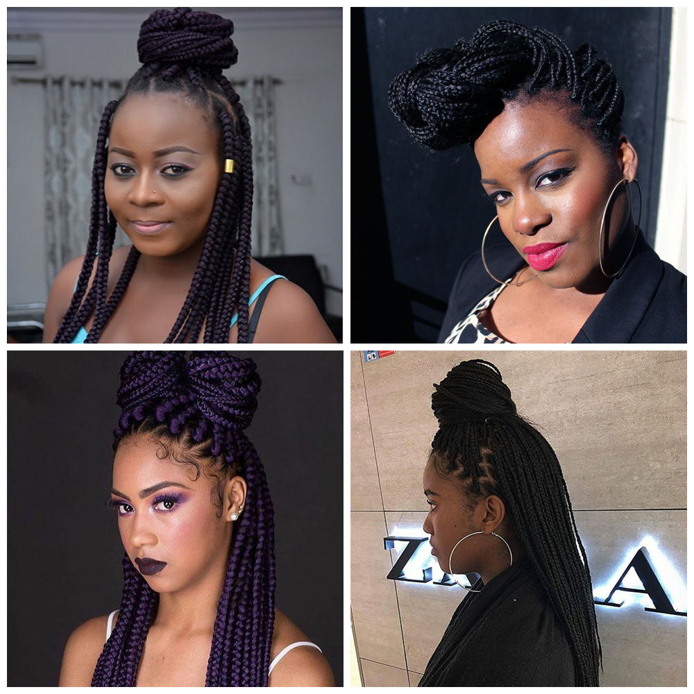 Box Braids Updo