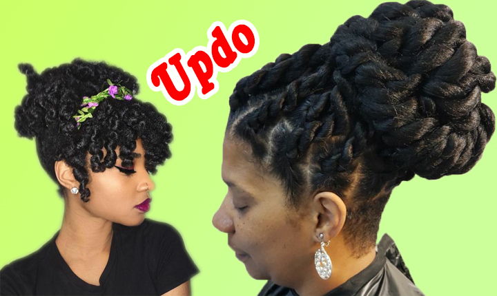 Updo Hairstyles for Black Women  The Improvised Designs  Curly Craze