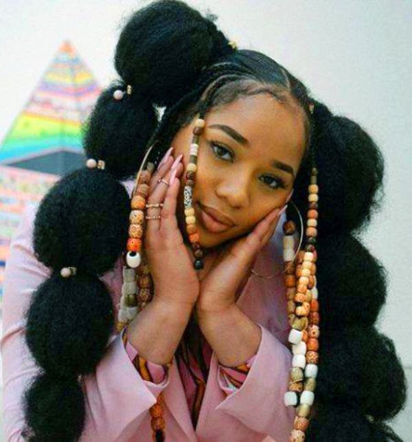 African creature puff Bubble Braids