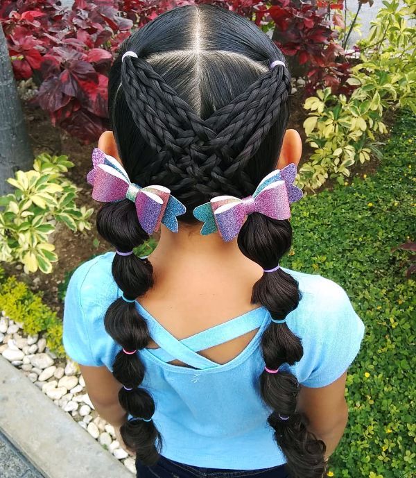 Kids Beautiful Bubble Braids