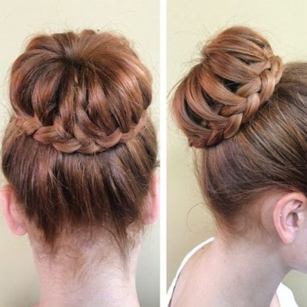 Up do with Side Braids