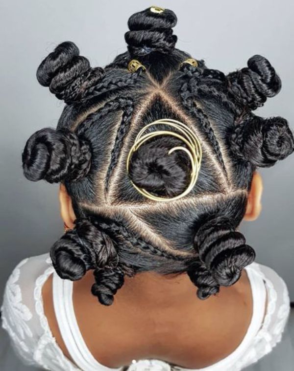 Bantu Knots with Beads