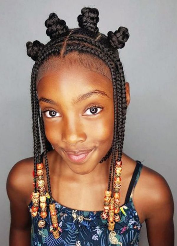 59 Legendary Hairstyles with Beads for Little Girls - Curly Craze