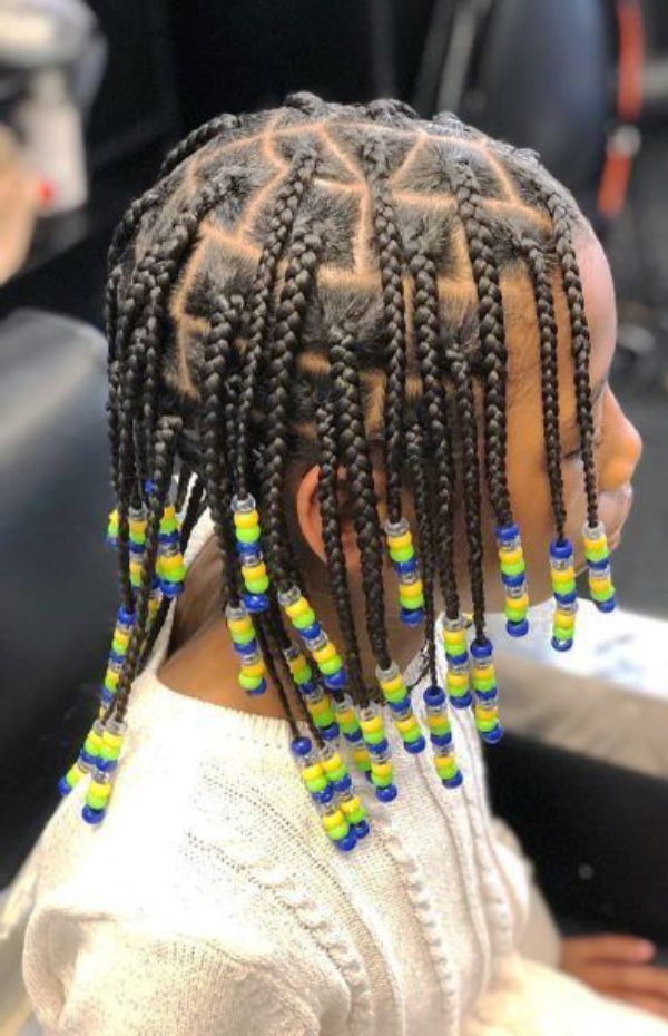 Box Braids with Beads