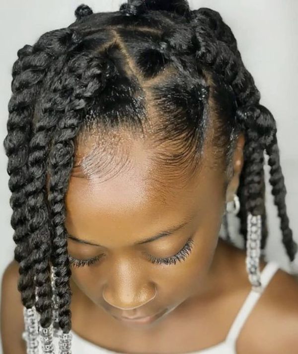 Box Braids with Beads