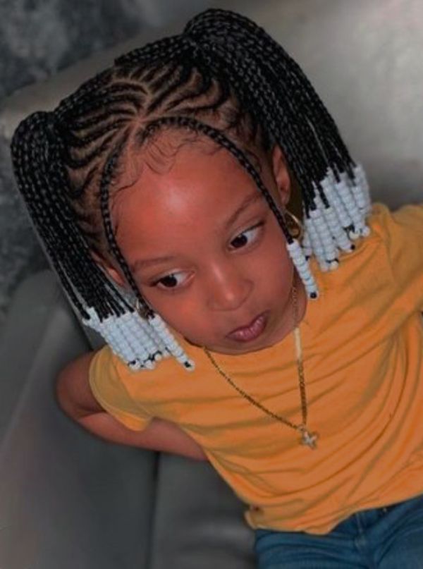 2022 African Kids Hairstyles: 45 Colorful Beads Hairstyles For Girls